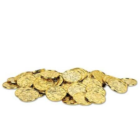 BEISTLE CO DDI 692385 Plastic Coins - Gold, 12PK 50856-GD
